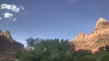 Weather camera view of Zion Canyon Village.