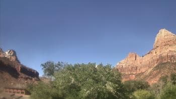 Weather camera view of Zion Canyon Village.
