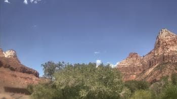 Weather camera view of Zion Canyon Village.