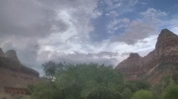 Weather camera view of Zion Canyon Village.