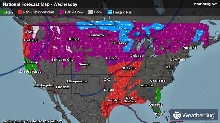 Wednesday's Wather Outlook