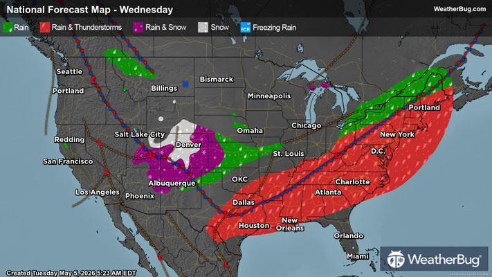 Wednesday's Weather Outlook