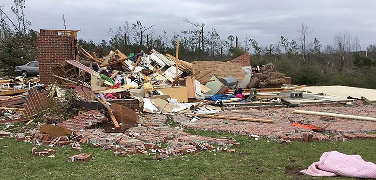Well built home destroyed in Lee County, Ala.
(NWS Birmingham)