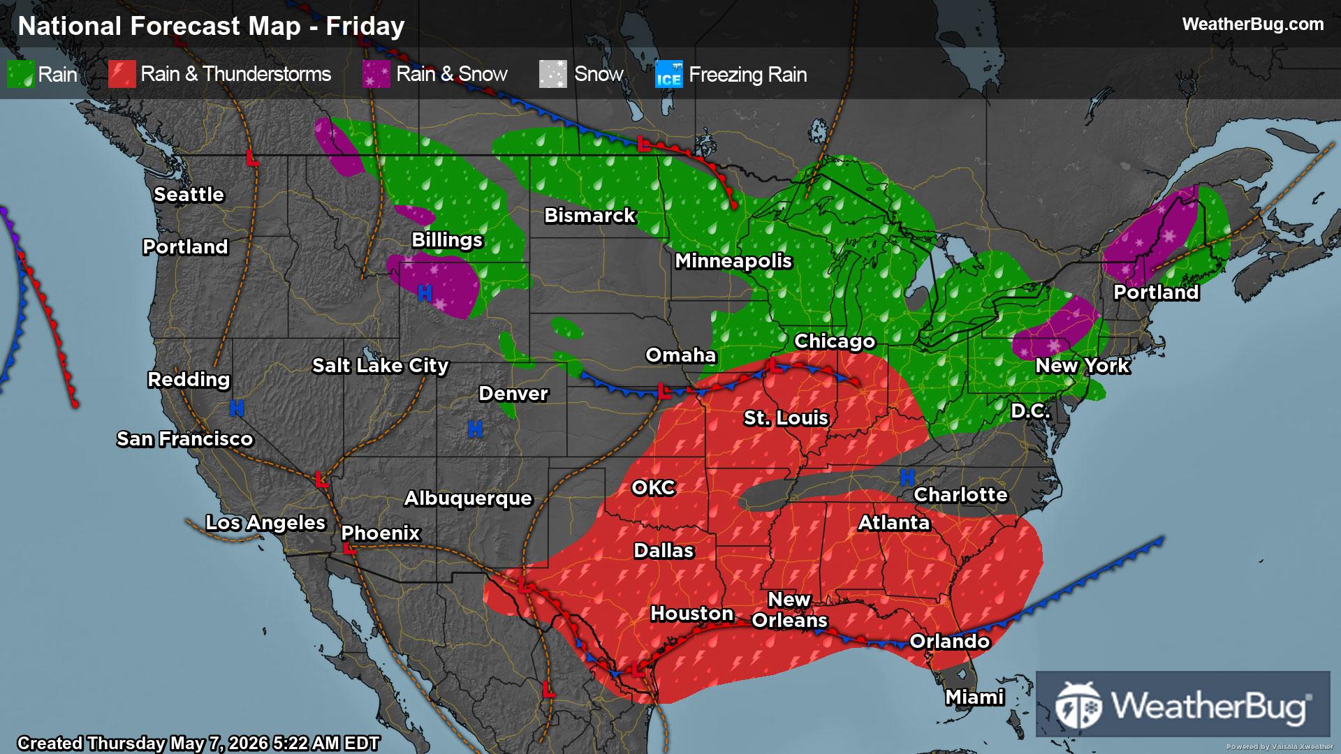 Friday's Weather Outlook