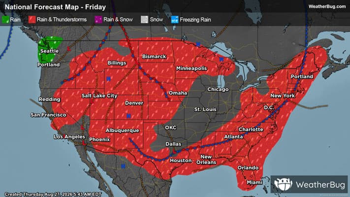 Friday's Weather Outlook