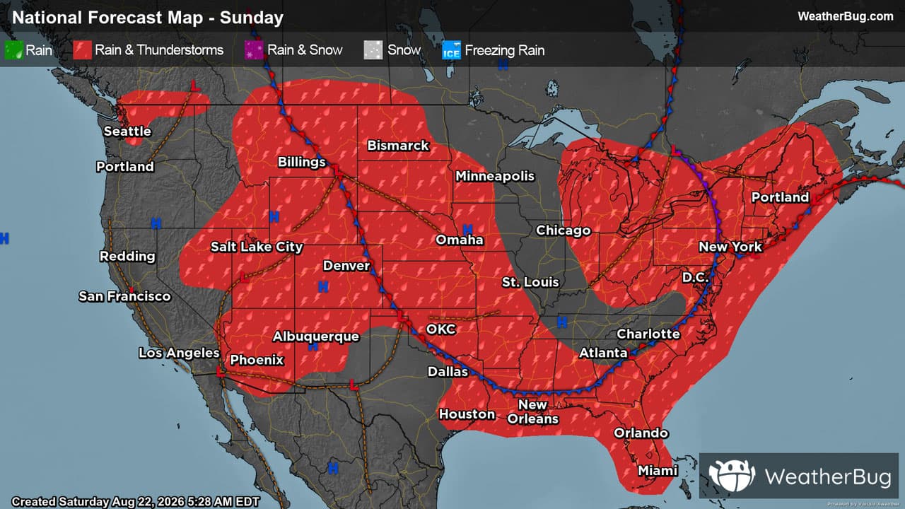 Sunday's Weather Outlook