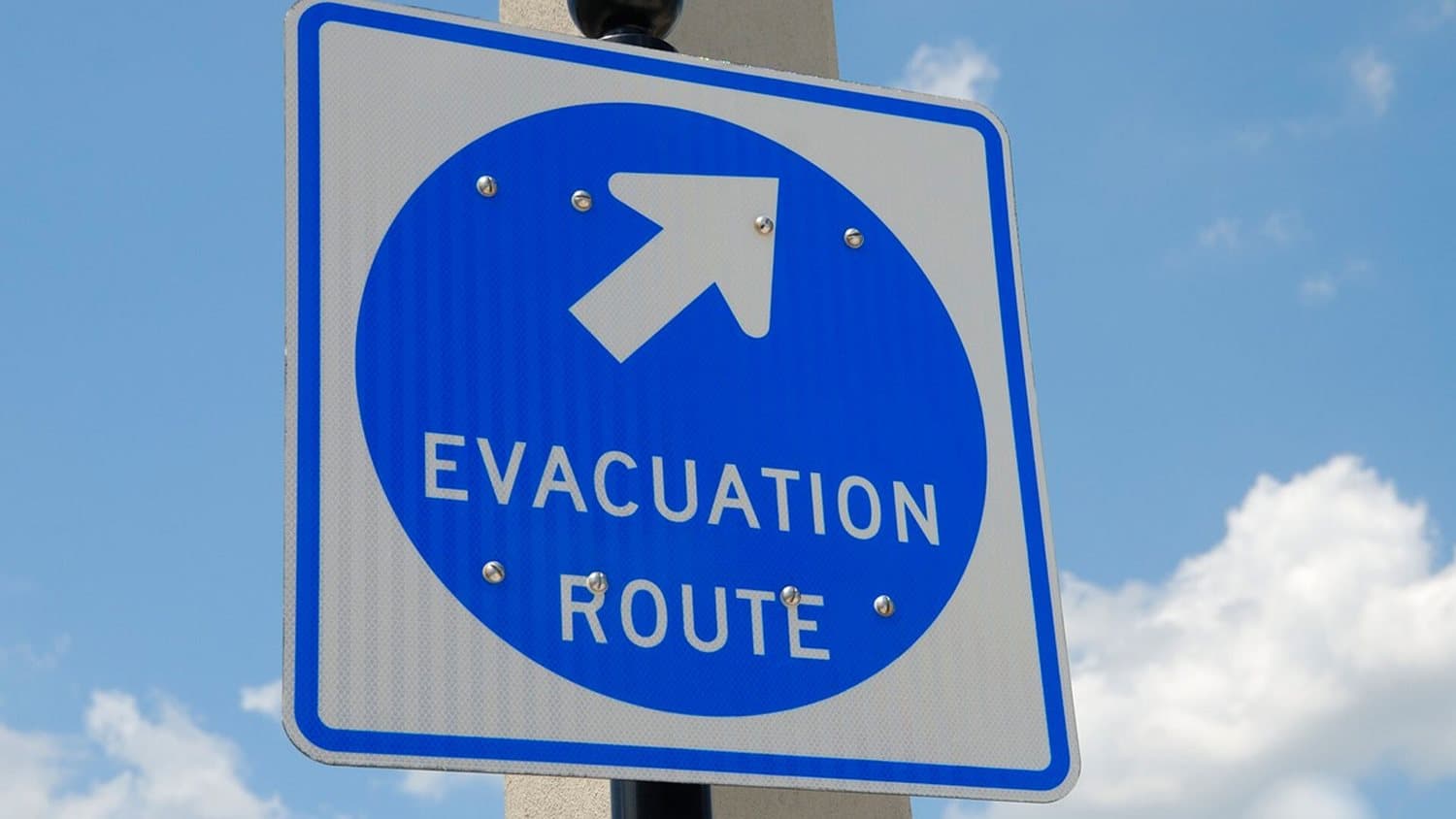 Hurricane evacuation routes are posted in many coastal locations in case you have to leave the area as a tropical storm or hurricane approaches (pixabay.com).