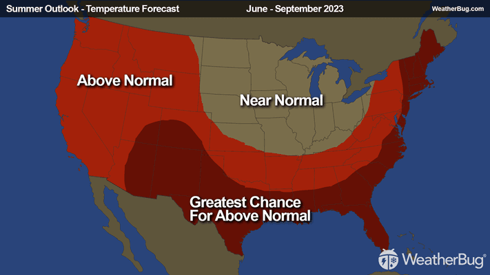 Summer Temperature Outlook for June, July and August 2023