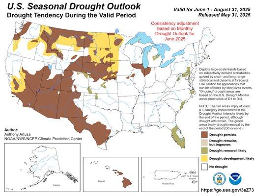 Drought Outlook for Summer