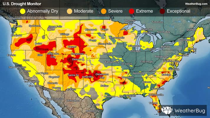Drought Monitor for August 13, 2026