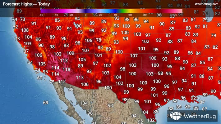 Today's High Temperatures