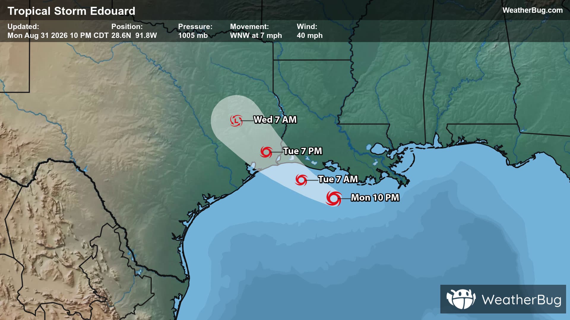 Rainfall Expected through Wednesday