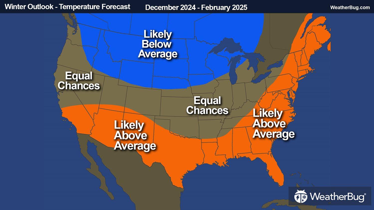 Temperature Outlook for Winter 2024-2025