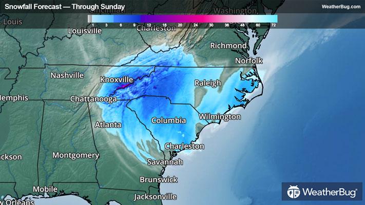 Snow Forecast through Sunday