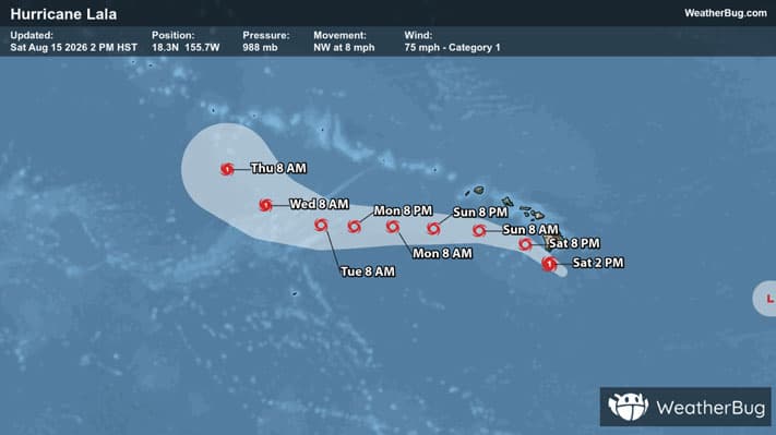 Lala's Track Toward Hawaii