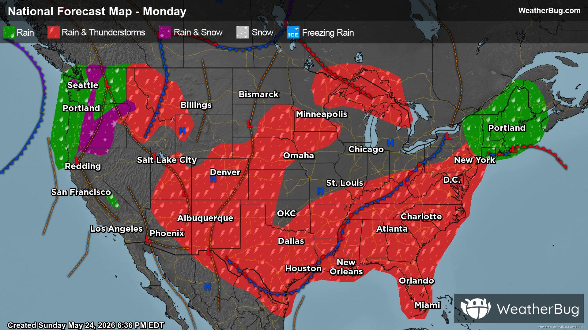 Memorial Day Weather Outlook