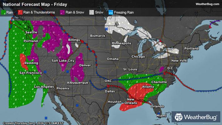 Friday's Weather Outlook