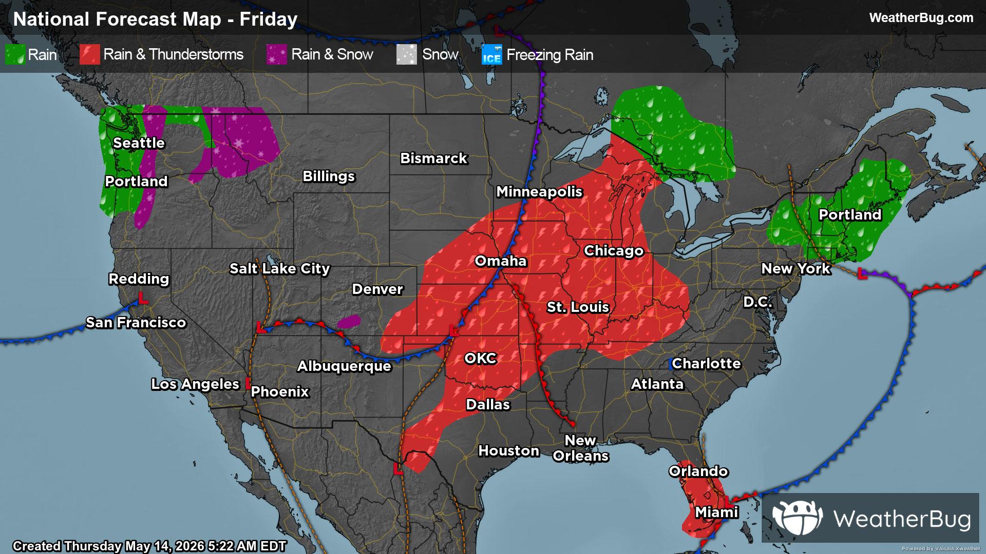 Friday's Weather Outlook