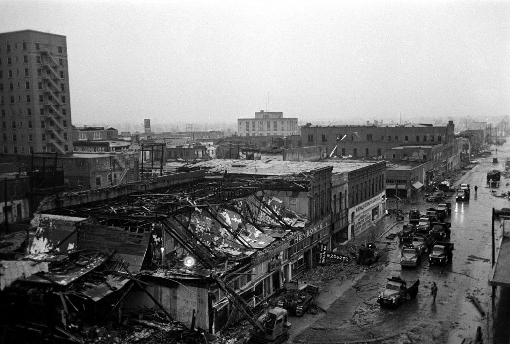 Waco, Texas after an F5 tornado hit the city, May 11, 1953. John Dominis/Life Pictures/Shutterstock