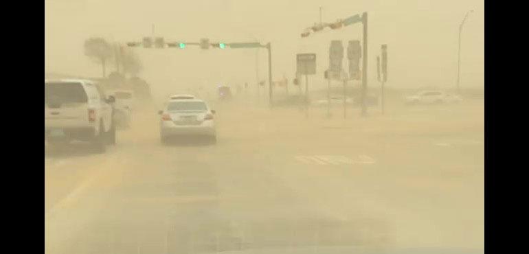 A dust storm hits El Paso, Texas, on Tuesday, March 17th.