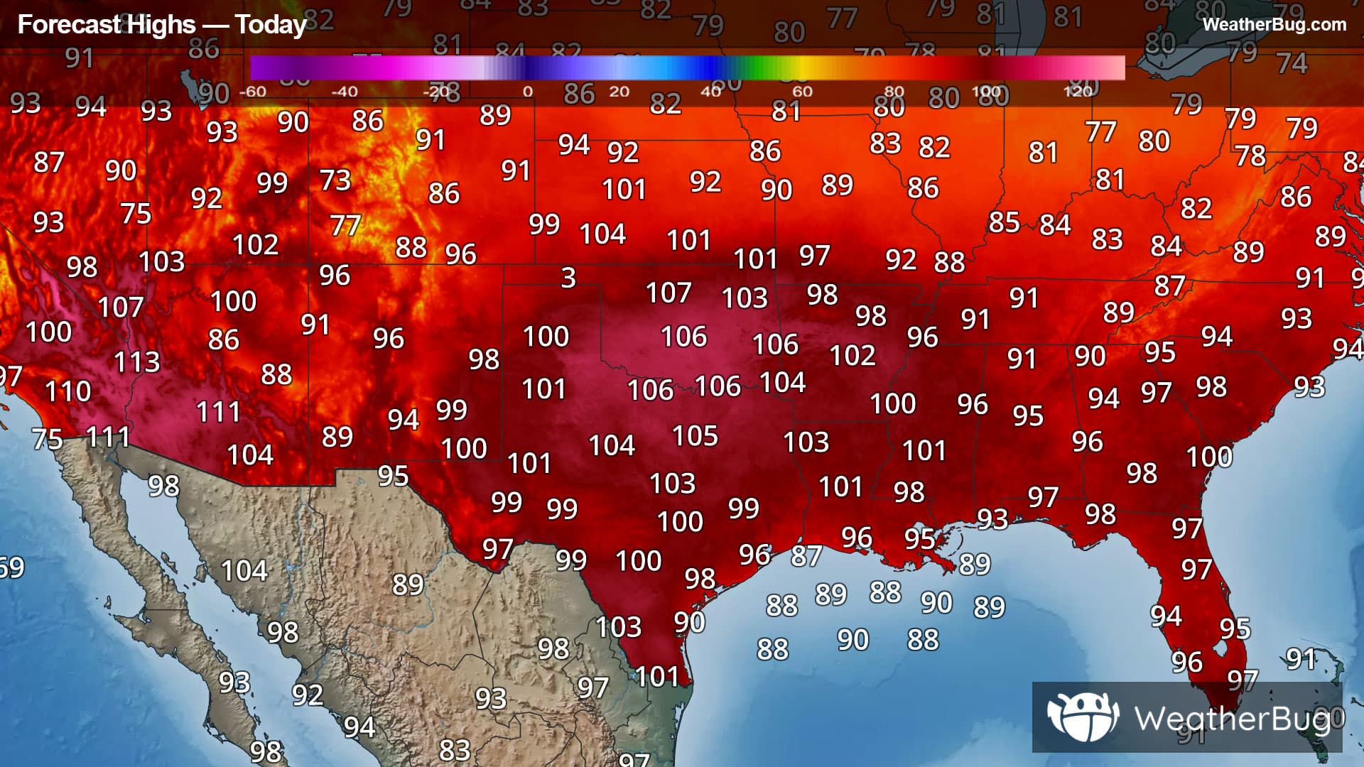 Today's High Temperature Outlook