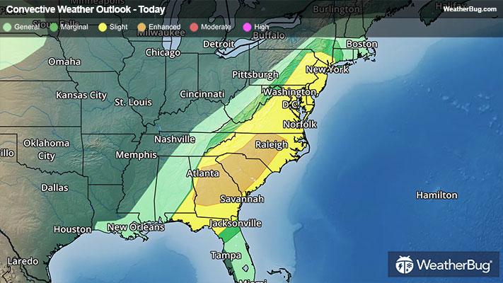 Today's Severe Thunderstorm Outlook