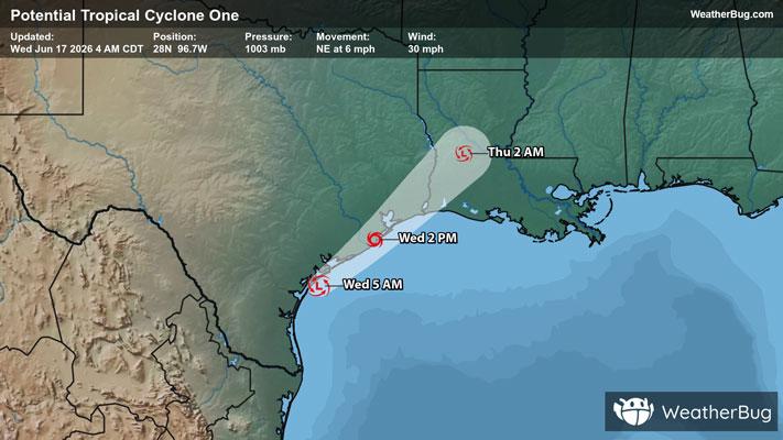 Potential Tropical Cyclone One Forecast