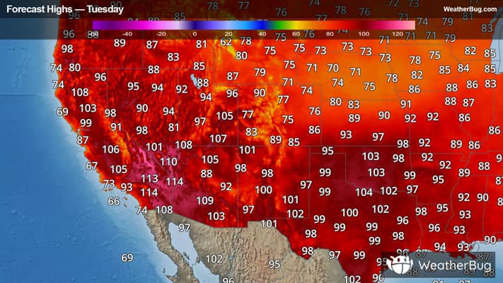 Today's High Temperatures