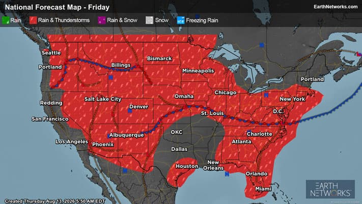 Friday's Weather Outlook