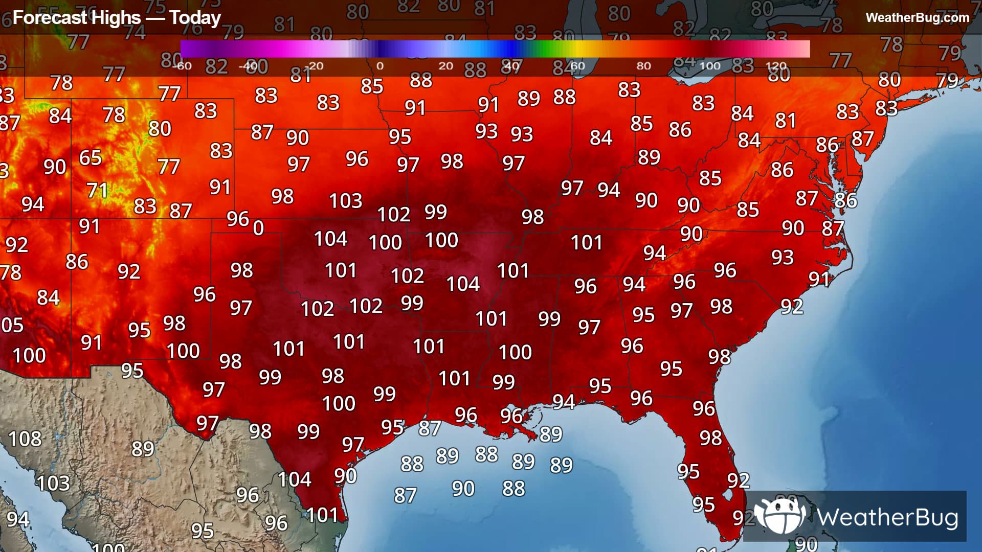 Today's High Temperature Outlook