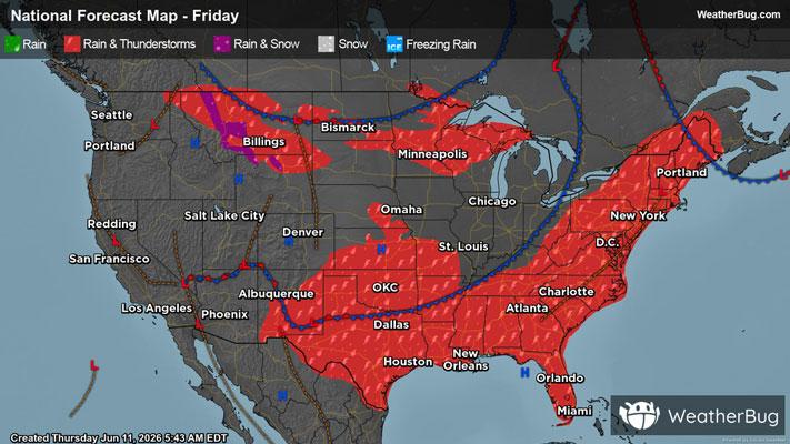 Friday's Weather Outlook