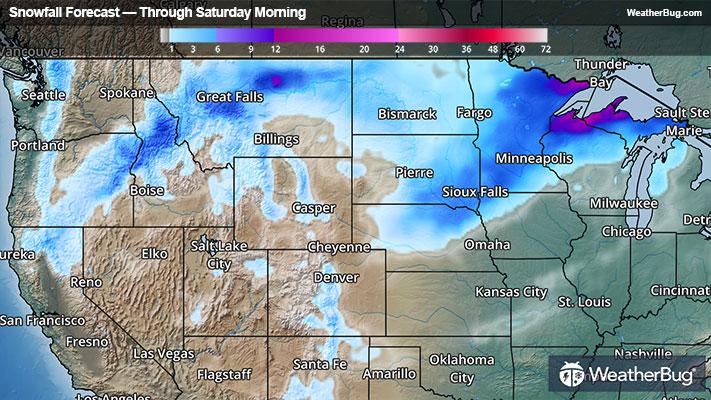 Snowfall Forecast Through Saturday Morning
