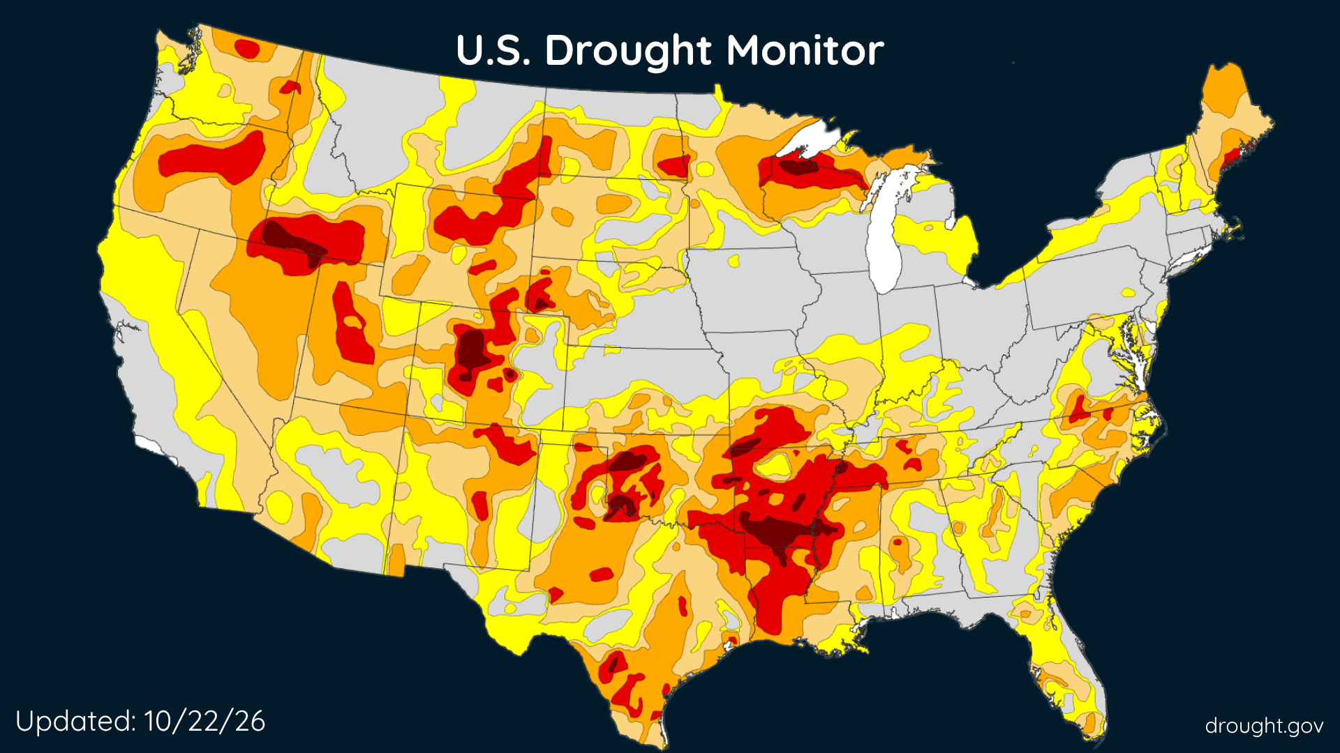 Latest Drought Conditions Across US