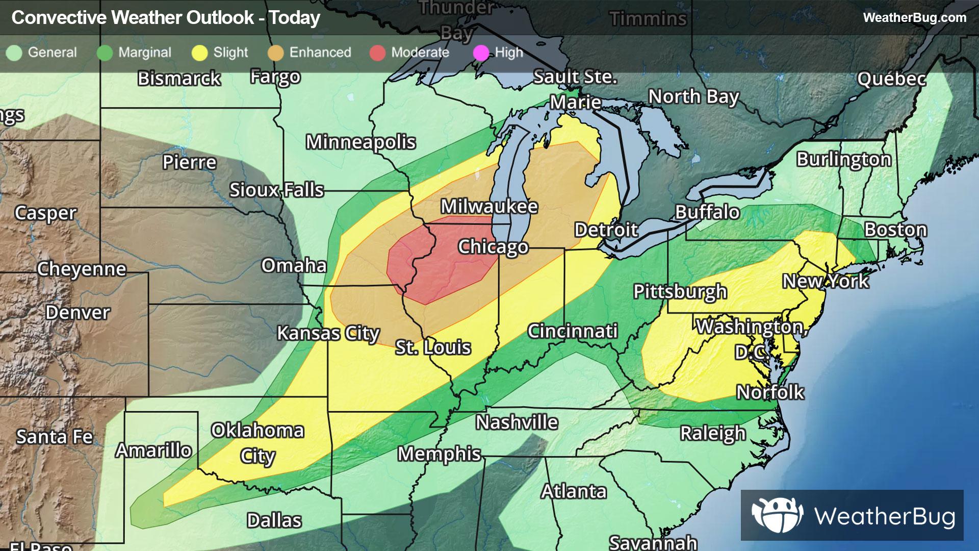 Today's severe weather outlook
