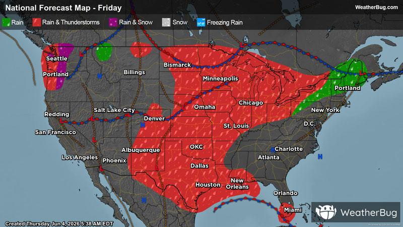 Friday's Weather Outlook