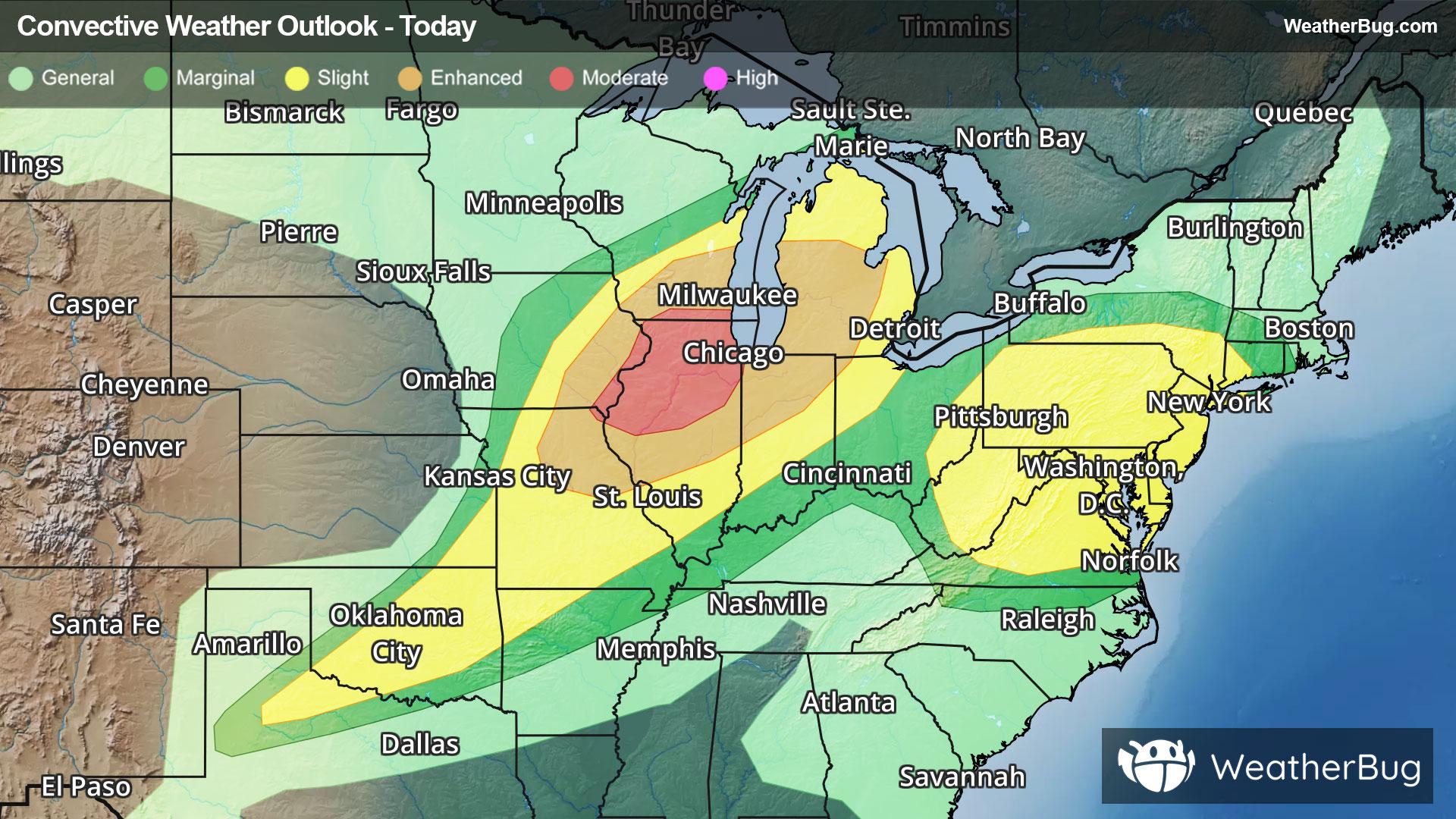 Today's severe weather outlook