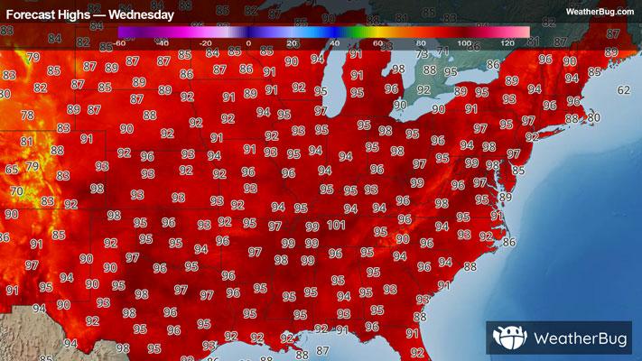 Today's High Temperatures