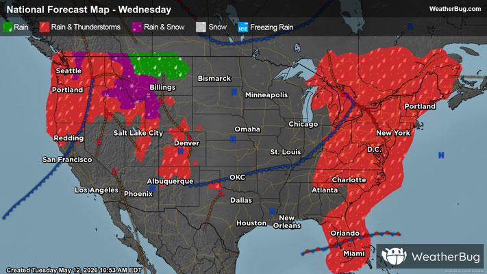 Wednesday's Weather Outlook