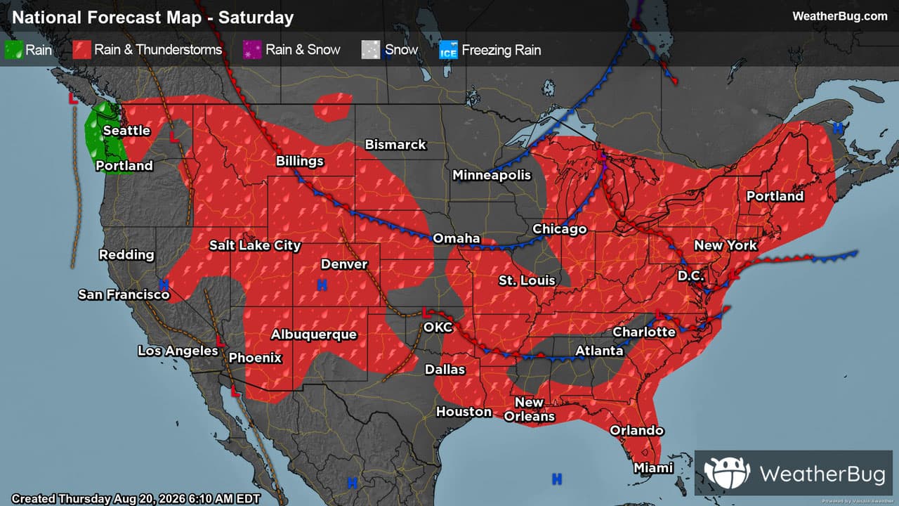 Saturday's Weather