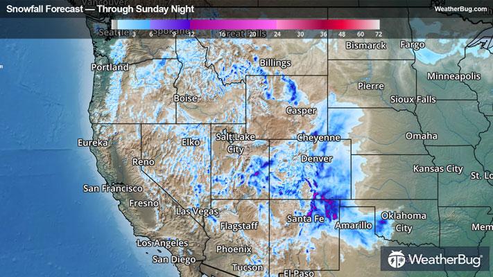 Snowfall Forecast Through Sunday Night