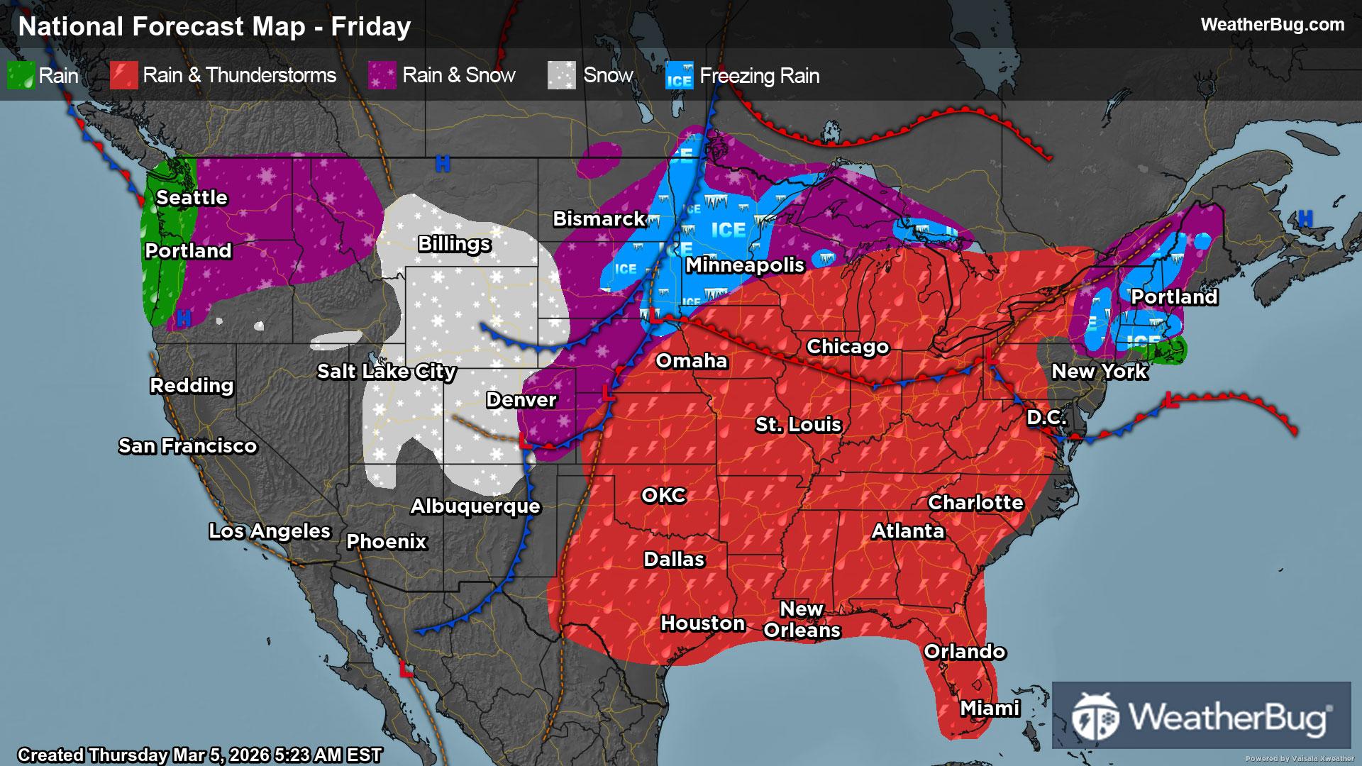 Friday's Weather Outlook