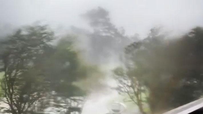 Powerful winds in Houma, La., on August 29, 2021.