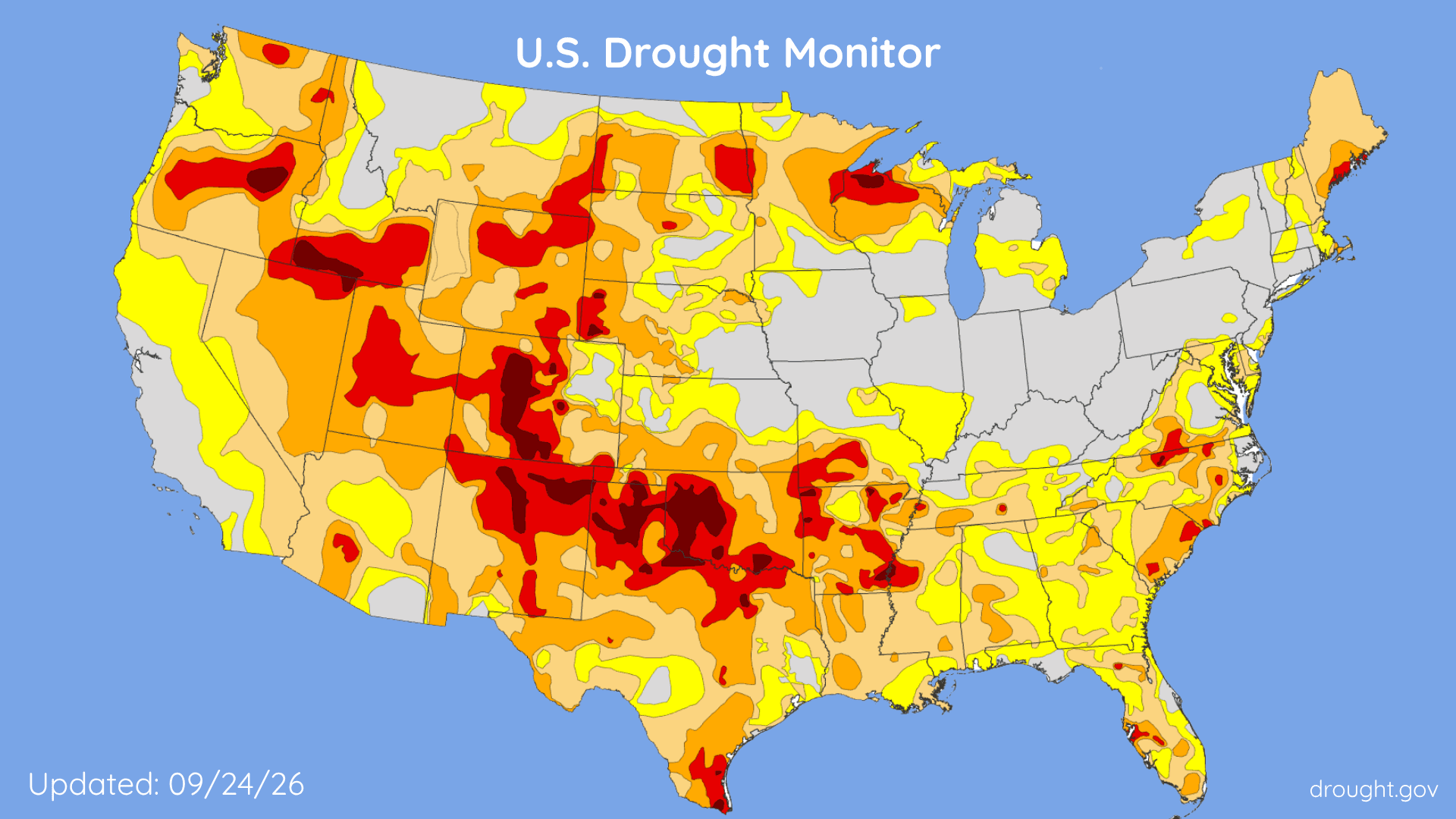 Latest Drought Conditions Across US