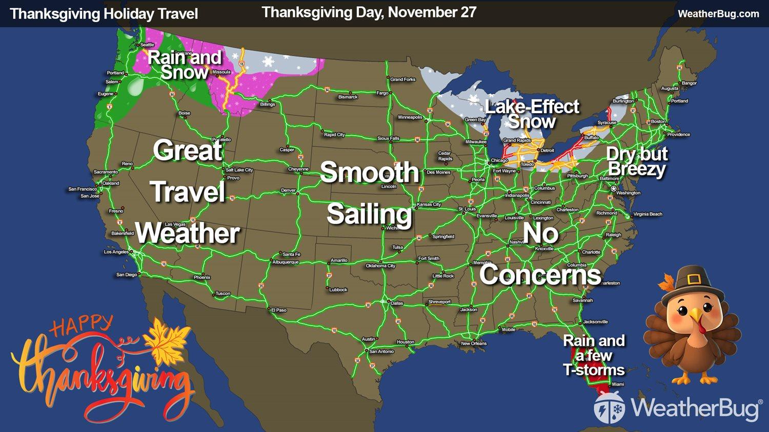 Thanksgiving Travel Outlook for Thanksgiving Day, November 27