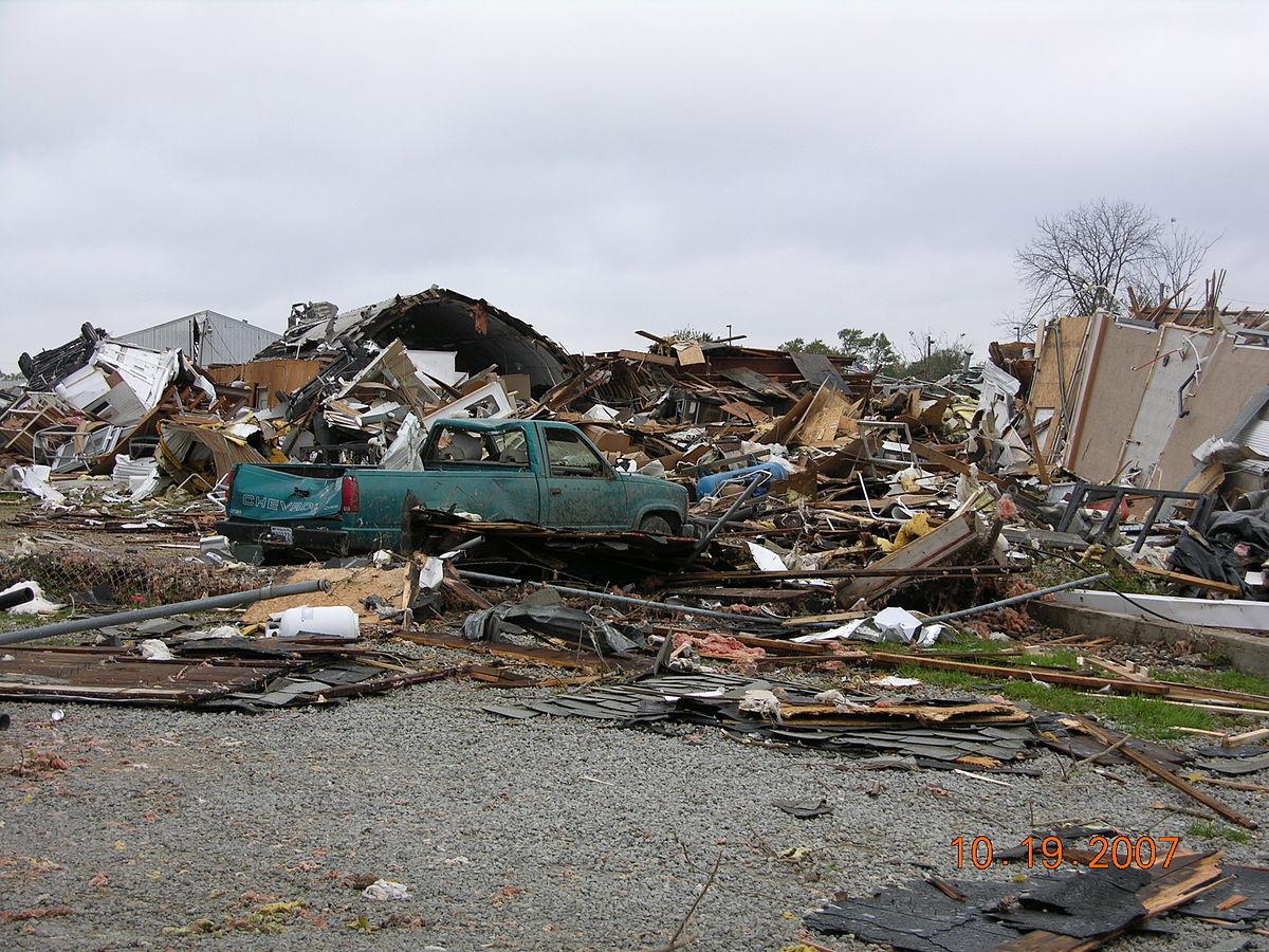 EF-3 damage in Nappanee, Indiana, on October 18, 2007. Via NWS Northern Indiana