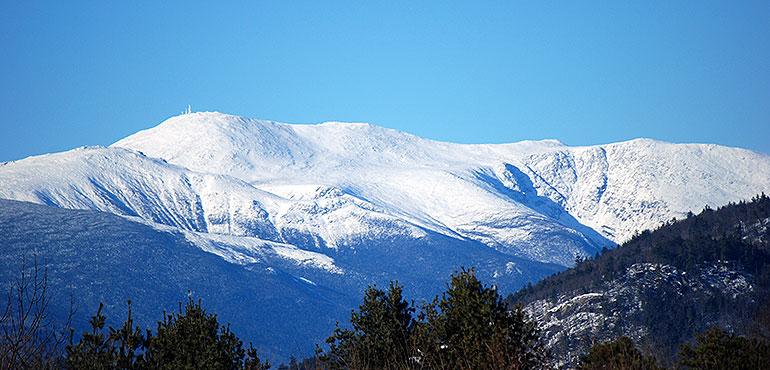 Mount Washington's snowy peak (Harvey Barrison via Wikipedia)