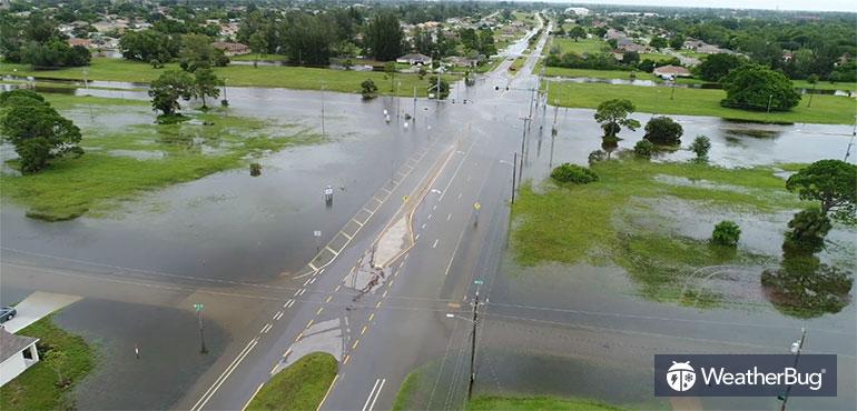 Floodwaters inundate Cape Coral, FL