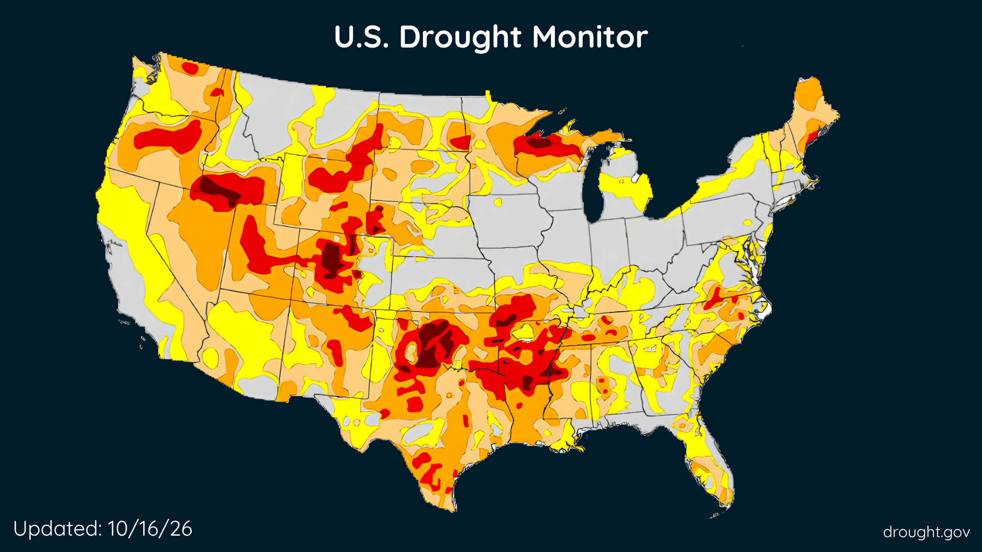 Latest Drought Conditions Across US