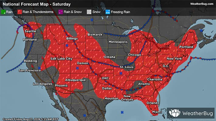 Saturday's Weather