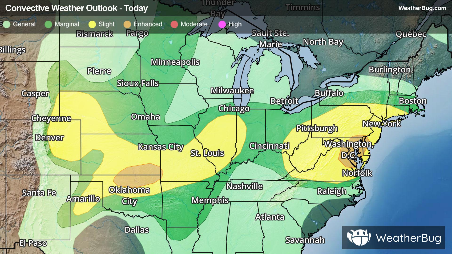 Today's Severe Thunderstorm Outlook